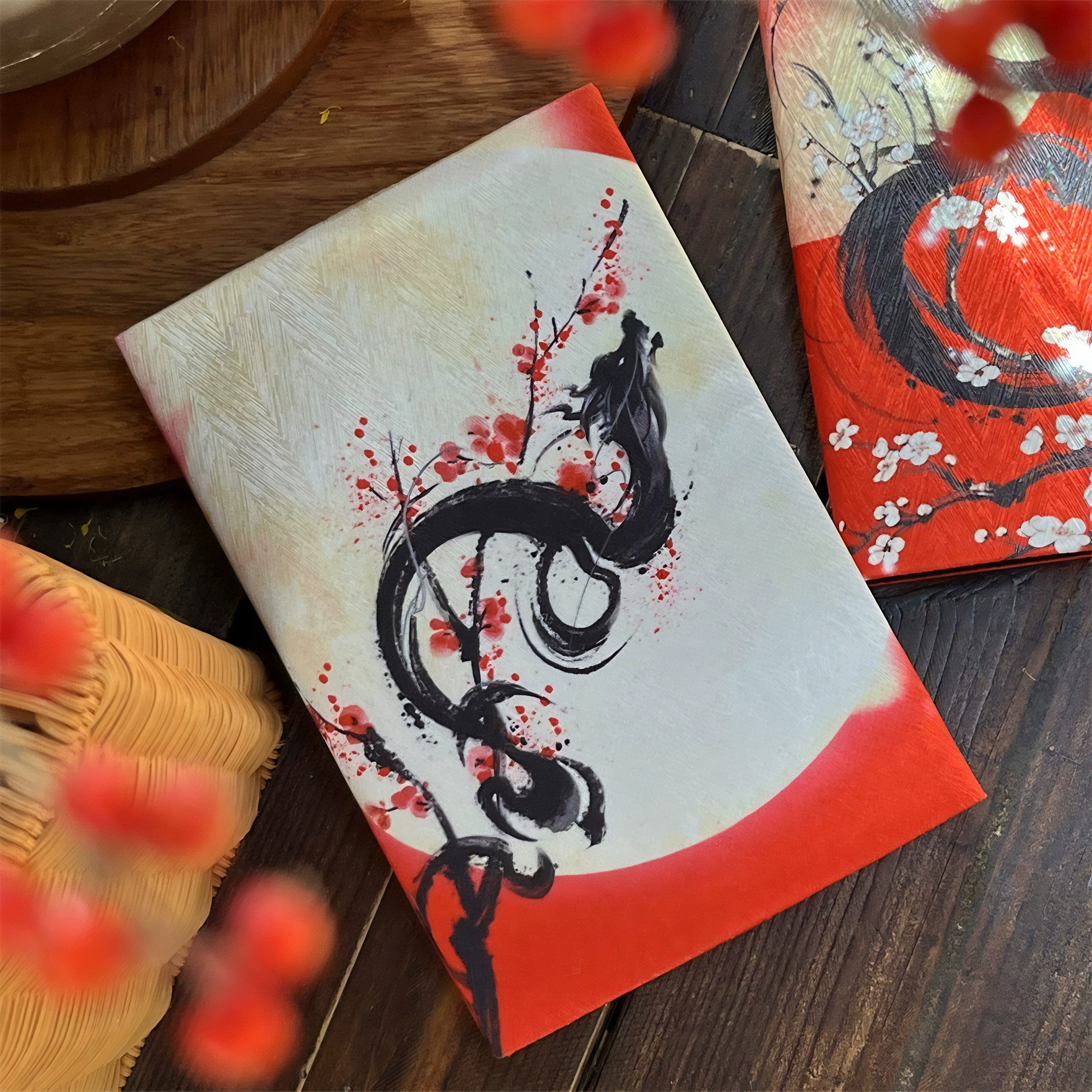 Dragon & Cherry Blossoms Notebook